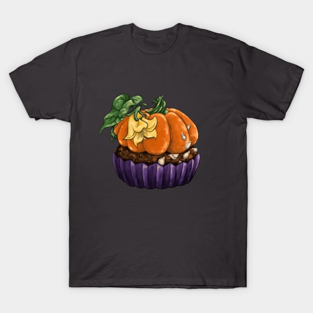 Pumpkin Cupcake T-Shirt by Thedustyphoenix